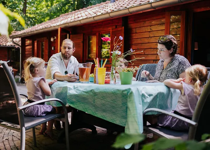 Sfeervol Houten Met Fijne Buitenruimte Op De Veluwe אפ